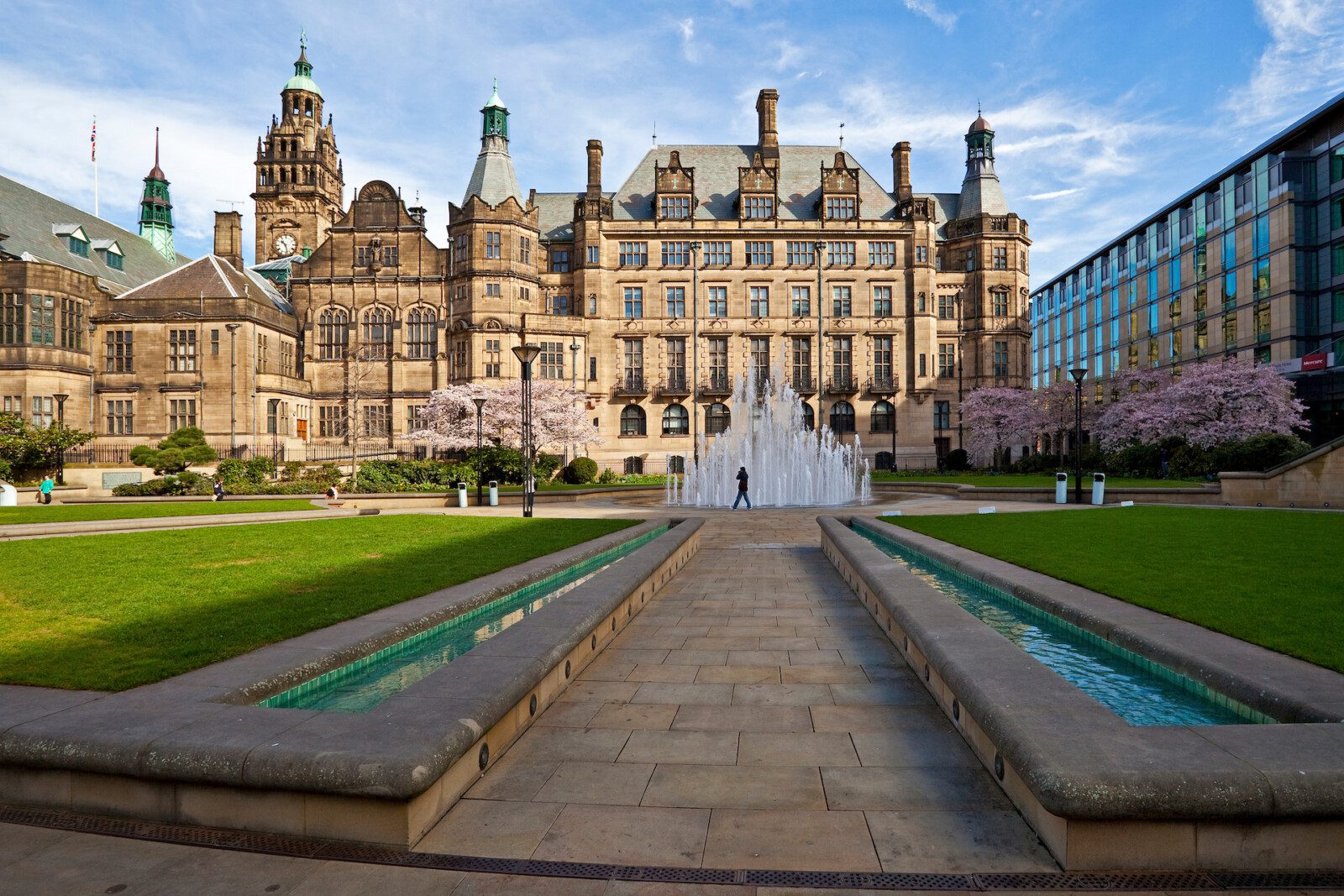 The Peace Gardens in Sheffield city centre South Yorkshire UK